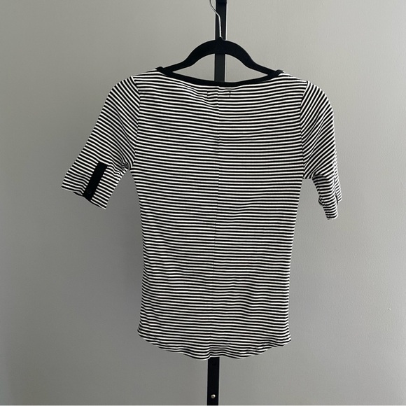 J Crew Vintage Rib Henley Striped T-Shirt Size XS - Picture 3 of 5